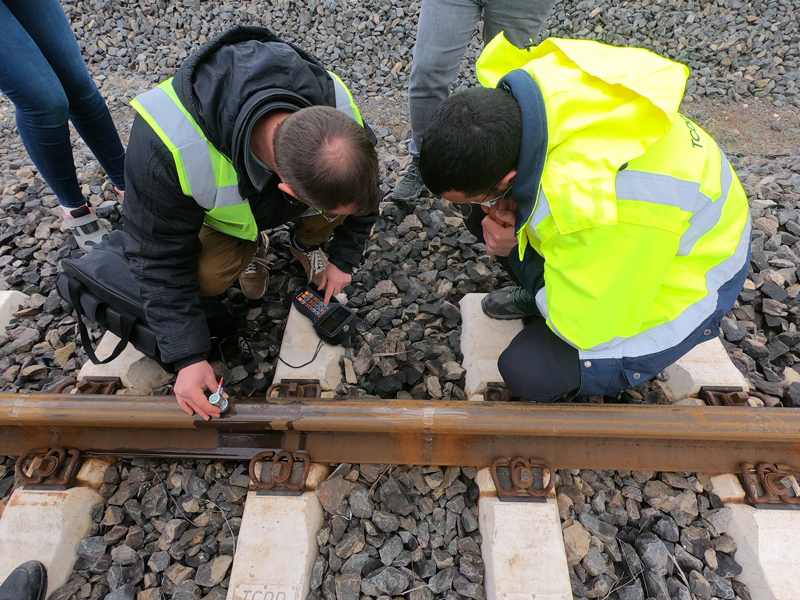 Manual Rail Inspection on the Track