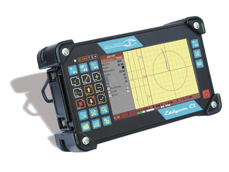 Eddy current flaw detector with a large display Eddycon CLL