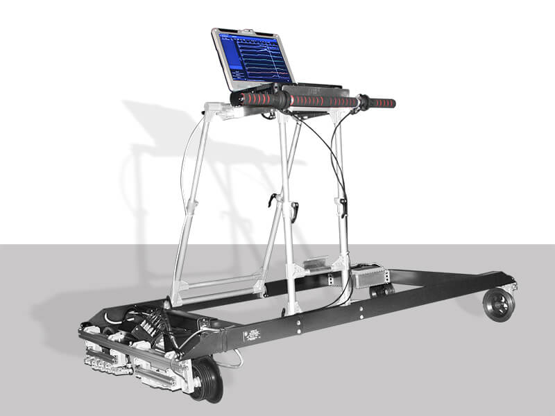 Eddy current single rail flaw detector ETS2-77, side view